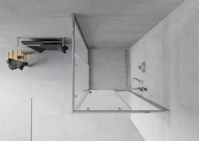 Mexen Rio vierkante douchecabine 80 x 80 cm, matglas, chroom - 860-080-080-01-30