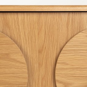 Zuiver Groove Design Dressoir Eiken 2 Deurs  82 Cm - 82x40x58cm.