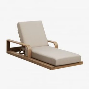 Set Van 2 Verstelbare Ligstoelen Van Acaciahout Brivori Lichte Acaciekleur - Sklum