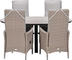 Garden Impressions Collin tuinset 5-delig - Tulli tuintafel 180 x 115 cm - light teak vironwood