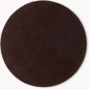 Rond wollen vloerkleed Merima, handgetuft