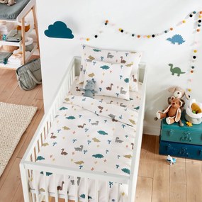 Dekbedovertrek voor baby in katoen, Dino Pop