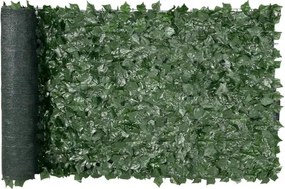 VEVOR Privacy Fence 99x249cm Kunstmatige groene privacy klimop schutting met gaas achterkant en versterkte verbinding Kunstmatige hagen met wijnbladeren als decoratie voor tuin en erf