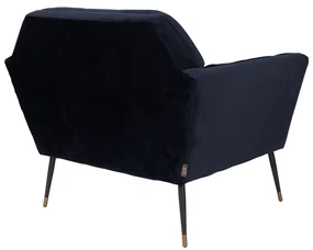 Dutchbone Kate Blauwe Fauteuil Fluweel