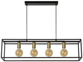 Lucide Ruben hanglamp 92x22cm E27 zwart mat