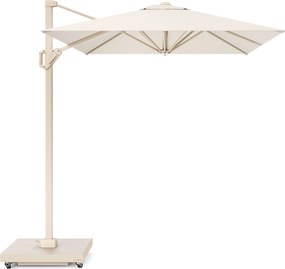 Zweefparasol 2.5x2.5m T1 (incl. voet + hoes) Ivoor Wit Platinum Voyager
