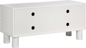 Tv-meubel Met Strepen Mat Wit 120 Cm - 120x40x55cm.