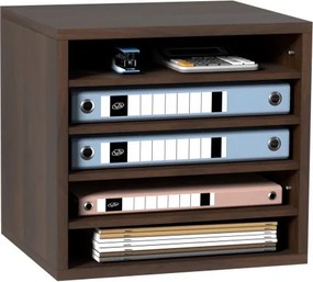 VEVOR 355 x 305 x 330 mm brievenbak bureau organizer, 2,3-5,6 cm verstelbaar A4 stapelbaar liggend, papierlade, opbergsysteem bureau organizer, archivering (bruin, 5 compartimenten)