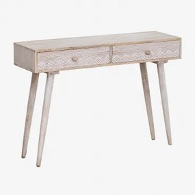 Ukurla Mangohouten Console Vintage Wit Hout - Sklum