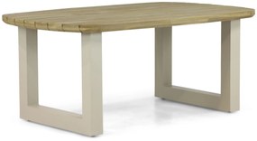 Dining Tuintafel rechthoekig 180 x 115 cm Aluminium/Teak Taupe Falcon/Talai