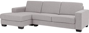 Goossens Hoekbank N-joy Divana Met Chaise Longue grijs, stof, 2-zits, stijlvol landelijk met chaise longue links