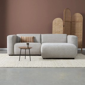 Kleine Bank Met Chaise Longue Rechts Grijsmix