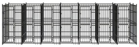 vidaXL Hondenkennel 12,9 m² staal
