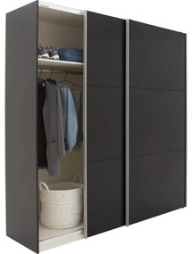 Goossens Kledingkast Sydney, 202 cm breed, 215 cm hoog, 2 schuifdeuren glas