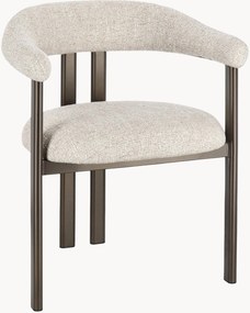 Gestoffeerde eetstoelen Giuditta met armleuningen, 2-delig