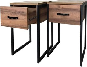 Nachtkastje industrieel Wood