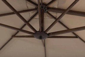 4 Seasons Outdoor Siesta PREMIUM 300 x 300 cm parasol Beach, Wegné frame Parasol   beige weerbestendig