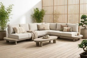 Hoek loungeset 6 personen Aluminium/Rope /Ceramic stone Taupe  Santika Furniture Santika