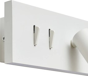 Set van 2 moderne wandlampen wit verstelbaar met USB-C incl. LED - Modric