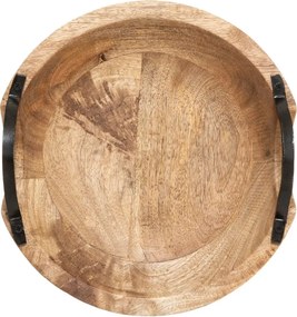 Atmosphera fruitmand diameter 30 cm - Mangohouten fruitschaal - Rond - H10 cm