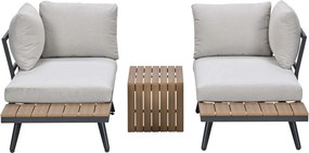 Garden Impressions Tibo loungeset 3-delig - donker grijs
