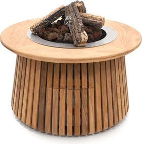 Happy Cocooning vuurtafel Lagune rond 60xH35 cm teak