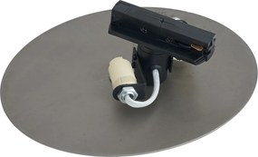 Moderne plafondlamp gunmetal voor railsysteem 1-fase 2-lichts - Iconic Pulley