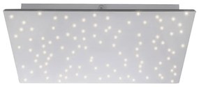 Design plafonnière wit met ster effect 45 cm incl. LED - Lucci Design vierkant Binnenverlichting Lamp