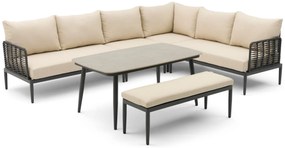 Hoek loungeset 7 personen Aluminium/wicker Grijs  Coco Ibiza