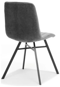 Eetkamerstoel - Dex - stof Velours grijs