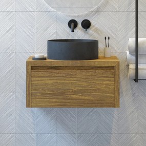 Gliss Design Ares badmeubel 80cm castle brown zonder waskom