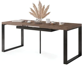 AVARI Bruin eiken - LOFT TAFEL VOOR WOONKAMER/EETKAMER UITKLAPBAAR TOT 270 cm!