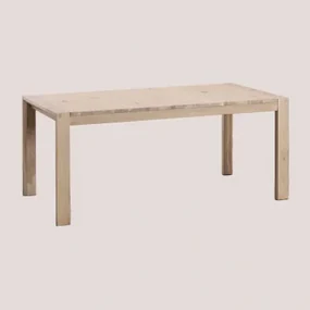 Rechthoekige Eettafel 170-250x95 Cm Uitschuifbaar In Hout Quëbi Natuurlijk Hout - Sklum