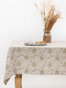 Handgemaakt linnen tafelkleed Botany op Light