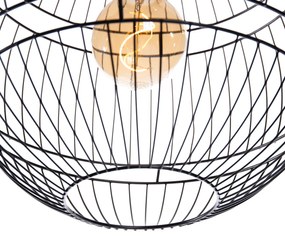 Moderne hanglamp zwart 38 cm - Sphaera Modern E27 bol / globe / rond Binnenverlichting Lamp