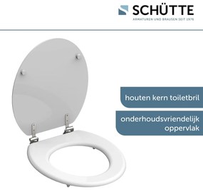 Schutte Bozenik softclose toiletzitting wit glans