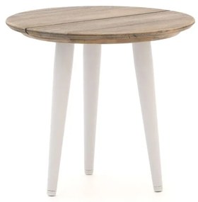 Bijzettafel tuin ROUGH | Rond  | Tuintafel Teakhout | Ø50cm | Kees Smit Tuinmeubelen