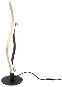 Design tafellamp zwart met goud incl. LED dimbaar - Blaze Design Binnenverlichting Lamp