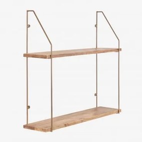 Daven Mangohouten Wandplank 2 Schappen - Sklum
