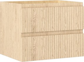 Mexen Rivel badkamerkastje onder de wastafel 60 cm, 2 lades, gegroefd, eik - 91A20-06047-2-BFF81