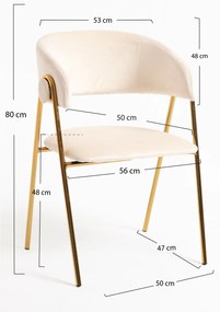 Mihu Goud Fluwelen Stoel