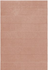 Handgeweven laagpolig wollen vloerkleed Stripe