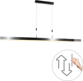 Moderne verstelbare hanglamp zwart incl. LED dimbaar - Lamba