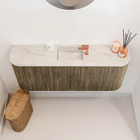 Mondiaz Joya DLux 105cm toiletmeubel ronding links/rechts dusk met wastafel faye midden 1 kraangat ostra