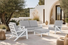 Stoel en Bank Loungeset 4 personen Aluminium Grijs  Santika Furniture Santika Cinta