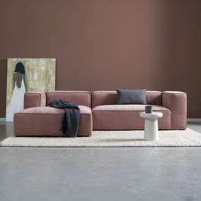 Bank Oud Roze Met Chaise Longue Links
