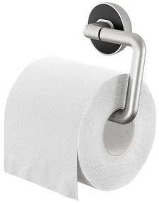 Tiger Carv Toiletrolhouder - zonder klep - geborsteld RVS/zwart 800223