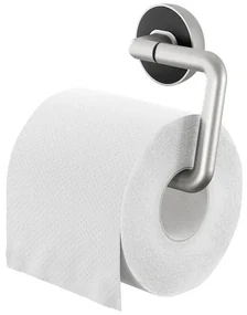 Tiger Carv Toiletrolhouder - zonder klep - geborsteld RVS/zwart 800223