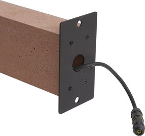 Modern buiten paaltje terracotta 65cm IP44 - Pompei