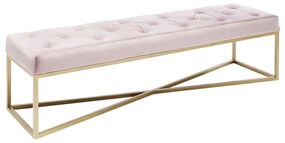 Kare Design Crossover Fluwelen Halbankje Roze 150 Cm